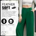 Wide Leg Pants | High Waisted Trousers with Pockets | Comfortable Work & Business Casual Pant (Beige, S)