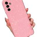 MINSCOSE Compatible with Samsung Galaxy A13 5G Case,Cute Bling Glitter Thin Slim Shockproof TPU Sparkly Cover for Women Girl for Galaxy A13 6.5 INCH-Pink