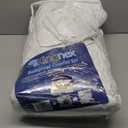 Kingnex Oversized King Bedspreads 128x120 Extra Wide Quilt for Tall King California King Bed Lightweight 3 Piece Quilted Coverlet Pillow Shams Set Pure White