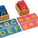 Elite Montessori Lower and Capital Case Sandpaper Letters with Boxes