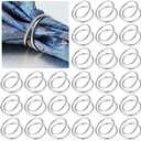 Inbagi 36 Pcs Metal Spiral Napkin Rings Buckles Simple Alloy Rings Serviette Napkin Holders for Cloth Napkins Dinner Ring Holder for Weddings Reception Dinner Party Buffet Table Decor