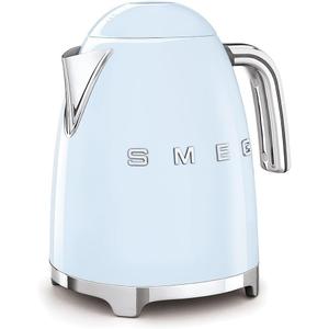 SMEG KLF03 Electric Kettle 1.7L (7 Cup), Retro Hot Water Boiler for Tea & Coffee, Fast Boiling, Auto Shut-Off, Soft Open Lid, 360° Swivel Base Countertop Kettle – Pastel Blue