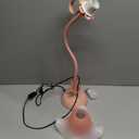 Pink Flower Table Lamp for Bedroom, 3 Colors Flower Reading Light with E26 Bulb, Cute Desk Lamp Bedside Lamps for Nightstands Home Decor, Adjustable Flexible DIY Floral Lamps for Living Room Office