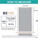 NICETOWN Lower Noise Room Divider Curtain Screen Partitions, Blackout Sound Reducing Divider Room Panel for Doorway/Glass Window/Sliding Door/Patio (1 Panel, 7ft Tall x 8.3ft Wide, Black)