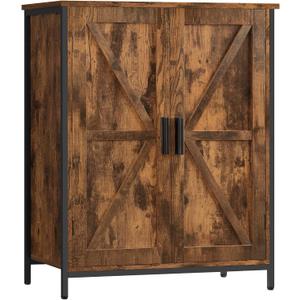Storage Cabinet, Farmhouse Cabinets with Barn Doors & Shelf, Entryway Cabinet, Small cabinets for Living Room, Dining Room, Entryway, Rustic Brown Storage Cabinet, Farmhouse Cabinets with Barn Doors & Shelf, Entryway Cabinet, Small cabinets for Living Room, Dining Room, Entryway, Rustic Brown