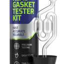Head Gasket Tester Kit - Over 100 Tests, All in One Blown Head Gasket Test Kit, Includes 8oz Coolant Tester Fluid & Universal Radiator Adapter, Combustion Leak Check for Cars and Trucks