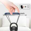 3 x Card Holder for Phone Case, Leather Phone Wallet Stick On, Strongest Adhesive Phones Wallet for iPhone/Android, Minimalist Slim RFID, Fit 7 Cards, Blue, 1 Pack