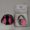 Vanderfields - Hearing Protection Ear Muffs - Over 31 dB (2K Hz) Broad Noise Cancelling Sound Reduction - Adults & Teens (Pink Rose)