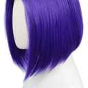 Codeven Short Hair Wigs Halloween Costume Cosplay Wig for Women (purple)