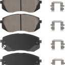 ILONPA Front Ceramic Disc Brake Pads Set for Hyundai Sonata 2015-2019, for Kona Electric 2019-2023, for Kia Optima 2016-2020 4PCS(With Hardware)