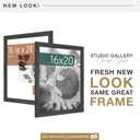 MCS Studio Gallery Classic 16x20 Poster Frame Black Woodgrain Engineered Wood, Vertical & Horizontal Wall Hanging Large Picture Frame for Photos, Posters & Art Prints (1-Pack)