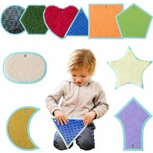 ODOXIA Sensory Mats for Autistic Children | Sensory Tiles for Kids | Sensory Wall Panel | Sensory Mats (Shapes) | Sensory Toys | Sensory Room Equipment | Sensory Disorder Toys for Tactile Play