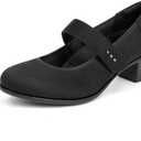 Women's Mary Jane Pumps Low Block Chunky Heel Round Toe Dress Work Comfortable Shoes Kids Size 13