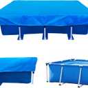 14 x 7 Pool Cover 177in X 87in Frame Rectangular Pool Cover 14 ft Rectangle Pool Cover for Above Ground Frame Dust Proof Rain Proof 178" x 86" Durable Paddling PE Blue