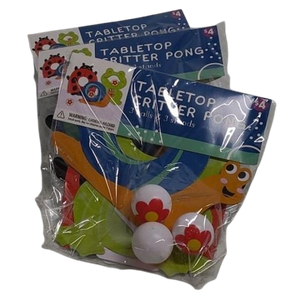 TABLETOP CRITTER PONG 3balls & 3 stands (4Pack)