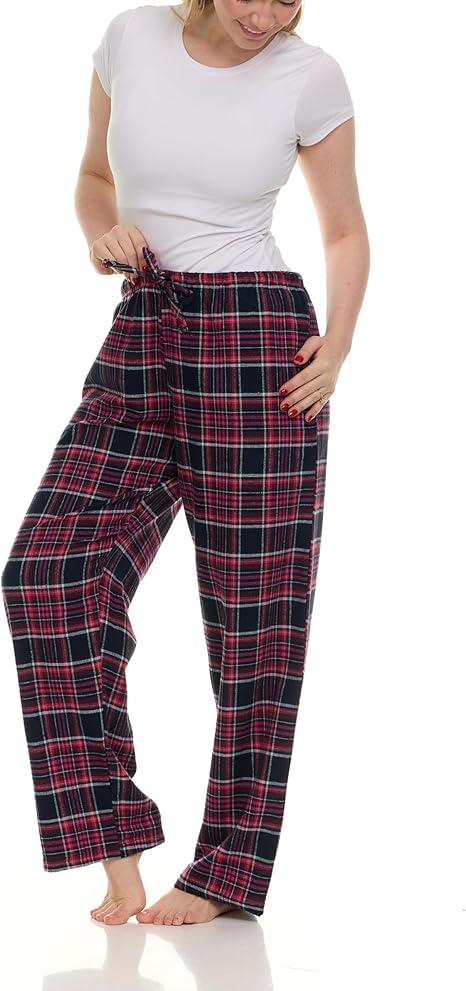 Kabento Womens Pajama Pants Plaid Sleep Lounge Pj Bottoms With Pockets, X-Large