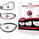 Golf Impact Tape - High-Resolution Strike Stickers for Iron, Wood & Fairway Clubs, Non-Residue, Swing Training Aid Impact Labels (Lefties-156pcs(Wood 6x10+ Iron 8x8+ Fairway 8x4))