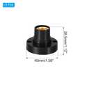 2 x PATIKIL E14 Bulb Socket, 6pcs Round Screw Base Lamp Holder Light Replacement Bases for Halogen CFL Light Bulb, Black