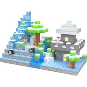 Magnetic Blocks - 138 PCS Magnetic Building Blocks Set with 3 Light-Up Blocks, STEM Construction Cubes Toys for Kids, Toddler Sensory Stacking Toys, Christmas Birthday Gift for Boys and Girls Ages 3+