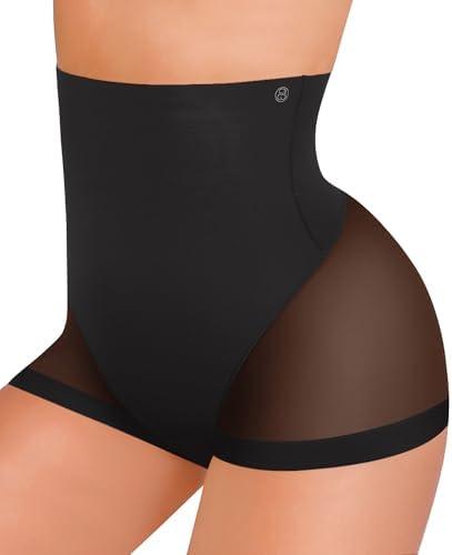 SHAPELLX Tummy Control Shapewear for Women High Waisted Body Shaper Underwear Compression Panty Invisible Girdle M