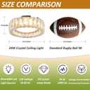 11 Inch Chrome Modern Luxury Crystal Flush Mount Ceiling Light Fixture,5CCT 3000K-6000K 24W,Round Small Dimmable Led Chandelier Hallway Lighting for Entryway,Kitchen,Bedroom,Laundry Room