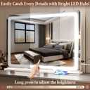 FENNIO Vanity Mirror with Lights 32"x22", Lighted Makeup Mirror, Large Vanity Mirror with Lights, Touch Sensor with 3-Color Lighting, USB Charging Port for Vanity Desk Tabletop