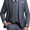 Men Suits Slim Fit 3 Piece Suit Set Dark Grey Dress Outfits for Men Groomsmen Prom Wedding Tuxedos Set Blazer Jacket Vest Pants M