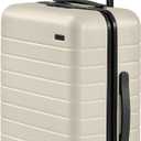 Away Carry-On Luggage, Lightweight Hardside Suitcase with Spinner Wheels, 22 Inch Airline Approved, TSA Lock, Salt White Matte, Medium