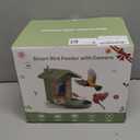 Smart Bird Feeder with Camera Solar Powered, AI Birds Species Identification, 2.5K HD Video Bird House with Camera for Outside, Weatherproof Design Ideal Gifts for Valentine's Day, Bird Lovers, Green