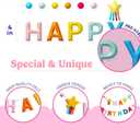 HOUSE OF PARTY Happy Birthday Banner | Rainbow Happy Birthday Sign | Felt Birthday Bannerfor Birthday Backdrop Bday Party Decoration