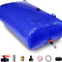 113L/30gal Water Bladder Storage Containers, Foldable Portable Water Tank Large Capacity Soft Water Bag, Drought Resistance, Fire Prevention, Emergency Water (Blue)