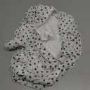 RoseSeek Women's Polka Dots Ruffle Tiered Layered Skirts Low Rise Ruched Y2K A Line Mini Skirt (White, M)