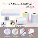 3 Rolls Square Thermal Labels Paper for Phomemo M220 M200 M221 M110 Labels Maker, 1.96 x 1.96 Waterproof Sticker Mini Printer Paper for DIY Barcode Logo Journal Notes Memo, Gradient