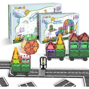 MAGNA-TILES Castle 25-Piece Magnetic Construction Set, The Original Magnetic Building Brand