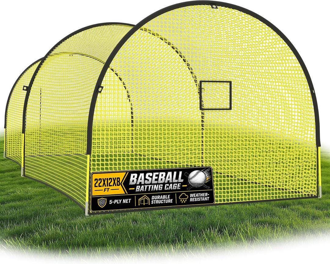 Baseball Batting Cage, 22 FT/30 FT Batting Cages for Backyard