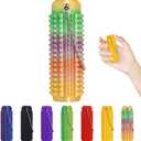 3 x Little Ouchies Pain Fidget, Pain Stim Fidget for Stress Relief & Focus, Little ouchies, Mini Fidget Toys, 3D Printed with Hard Spiky Fidget Massage Keychain (Rainbow)