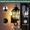 Motion Sensor Dawn to Dusk Outdoor Sensor Light Fixture Waterproof Porch Lights Anti-Rust Exterior Lighting Outdoor Wall Lantern Outside Wall Light for Patio Front Door Garden Garage -2 Pack