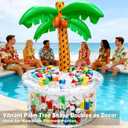 72" Inflatable Palm Tree Cooler, 200+ Drinks Super Large Capacity, Pool Party Decoration, Luau Party Decor, Beach Hawaiian Birthday Party Supplies Tropical Themed Summer Outdoor Drink Cooler
