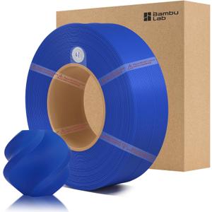 Bamboo PLA Basic Refill Filament 1.75mm 1 KG (2.2lbs) with RFID for Bambu Lab A1/X1/P1 Series 3D Printers,Easy to Print, 3D Printing Filament,No Spool, +/- 0.03mm (Blue 10601)