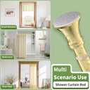 YNL Gold Shower Curtain Rod 36-84 Inch(3-7ft), No Slip No Drill Stainless Steel Spring Tension Curtain Rod, No Rust Shower Rod Adjustable For Bathroom Window Bedroom