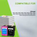 901 Ink Cartridges Replacement for HP 901 901XL 901 XL for HP Printer Compatible with Officejet 4500 J4524 J4540 J4550 J4580 J4624 J4680 Printer High Yield (1 Black, 1 Tri-Color)