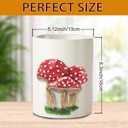 pinata Embossed Mushroom Kitchen Decor Ceramic Utensil Holder, Cute Embossed Mushroom Utensils for Farmhouse Indoor Kitchen Decorations Rustic Farmhouse Decor (6.3 inch)