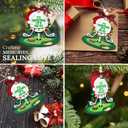 3 x HEXMOZ Golf Christmas Ornaments 2025 - Christmas Golf Gifts for Men - Golfing Gifts for Golfers, Players, Fans - Cool Sports Present Ideas, Holiday Tree Decorations - Wood Xmas Ornaments (Golf Let's Par Tee)