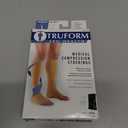 Truform Sheer Compression Stockings, 15-20 mmHg, Women's Knee High Length, 20 Denier, Black, Medium