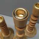 Wooden Candlestick Set of 3 Taper Candle Sticks Holder, Candlestick Wood Holders for Table, Party, Home Decor, Holiday, Christmas Farmhouse Candle Holder Fits 3/4 inch Thick Candles