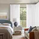 Extra Wide Pinch Pleated Linen Curtains 90 Inches Long 70 Inch Width for Living Room Bedroom Light Filtering White Semi Sheer Pleat Window Curtain Pinch Pleated Drape with Hooks Rings 1 Panel 70x90