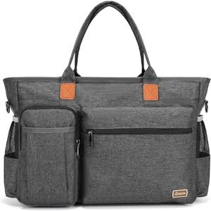Laptop Tote Bag, Middle Size Computer Messenger Teacher Bag with 15.6'' Padded Laptop Sleeve