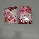 2 x Valentines Day Large Hair Beads 45PCS Bow Hair Clips Acrylic Beads for Braids Satin Small Hair Bows Cute Loc Hair Accessories for Women Girls
