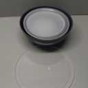 COOK WITH COLOR Mixing Bowls with TPR Lids - 12 Piece Plastic Nesting Set includes 6 Prep and Lids, Microwave Safe Bowl (Black Ombre)