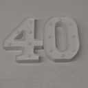 Pooqla 40th Birthday Decoration for Woman Man, Decorative LED Light Up Numbers, Marquee Numbers 40 Sign for Party Backdrop 40th Wedding Anniversary Decor, Warm White and Cool White Number 40